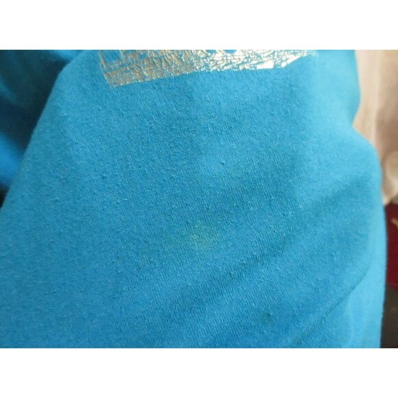 XL Vintage Mens T-shirt Single Stitch Nebraska Centennial Blue Hanes 1990's USA - Picture 5 of 8